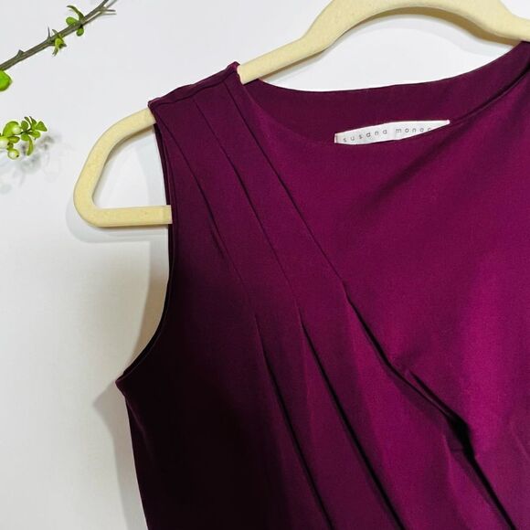 Susana Monaco Purple Stretch Ruched Tank Mini Dress - Picture 2 of 10